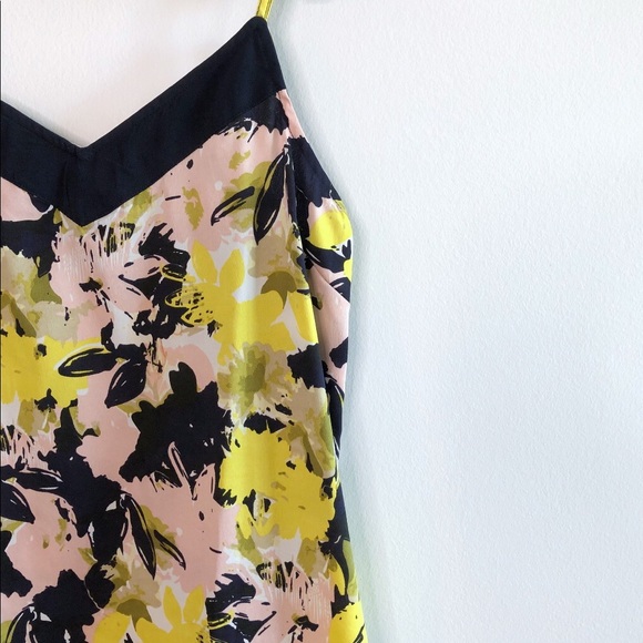 Jolie Floral Slip Mini Dress - Pink, Navy & Yellow - Picture 4 of 6